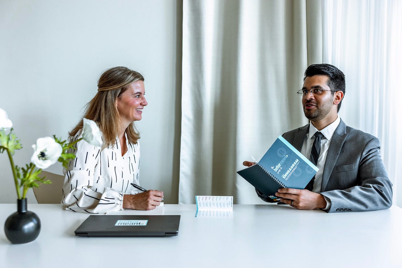 A Bettermeant facilitator meeting with a client